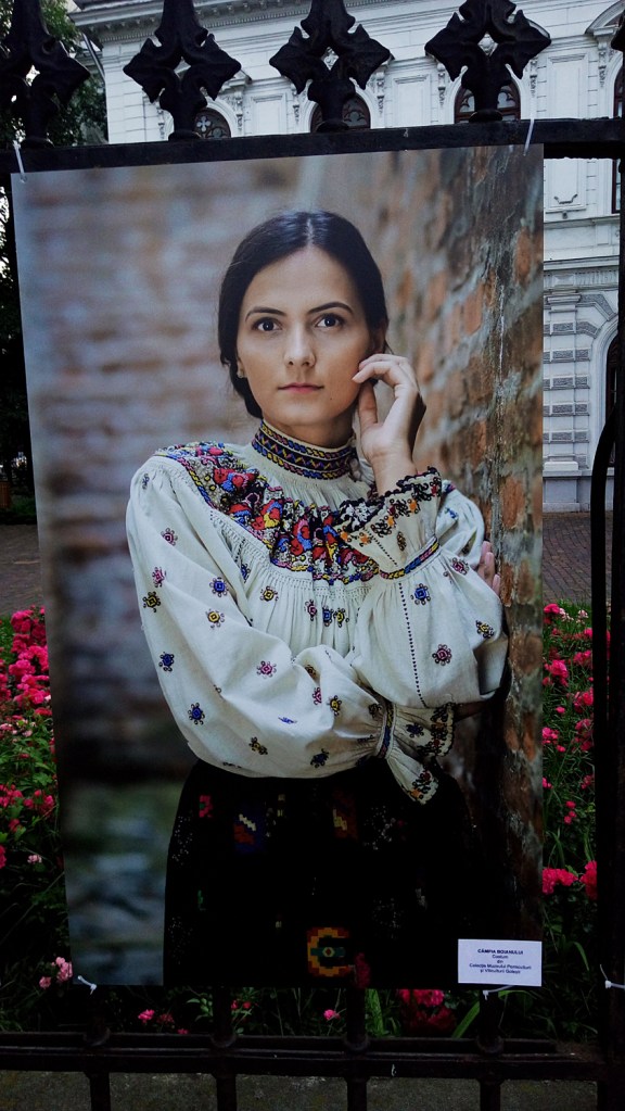 Woman dressed in a traditional costume from Boian Plan (Câmpia Boianului), Romania