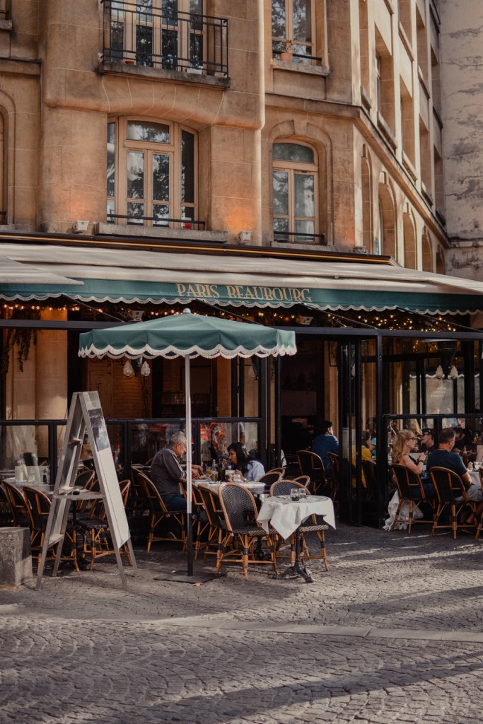 Paris Beaubourg cafe in the 4th arrondissement in Paris