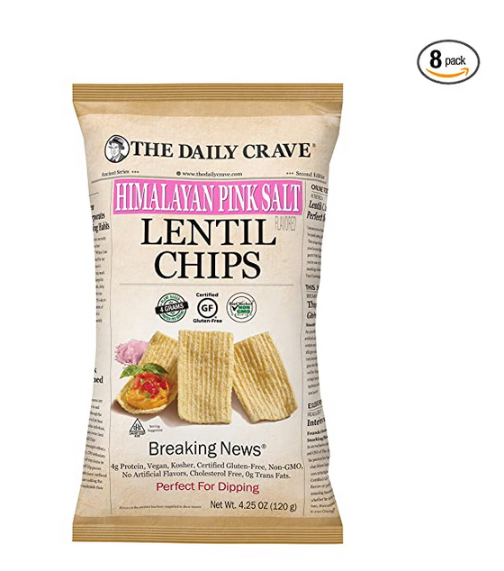 Healthy lentil chips from The Daily Crave