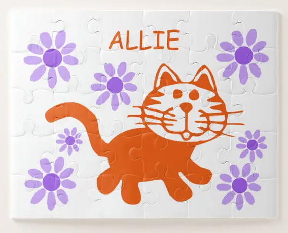 Easy cat puzzle for kids aged 4, 30 pcs.