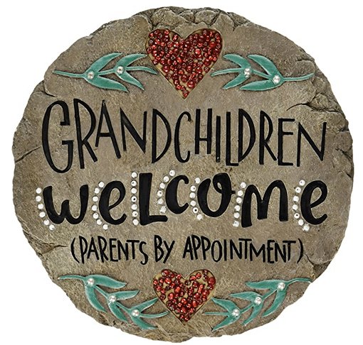 Funny hand-painted garden stone for Grandparents Day