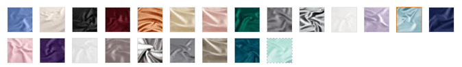 Range of colors for the light-blue satin pillowcase shown in the post