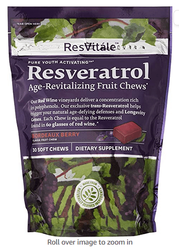 Bordeaux berry resveratrol fruit chews with 30 mg trans-resveratrol