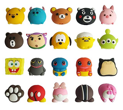 Cute kawaii animals, USB charging cable protectors
