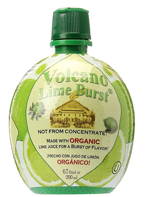 Organic lime juice (not from concentrate) from Volcano Burst
