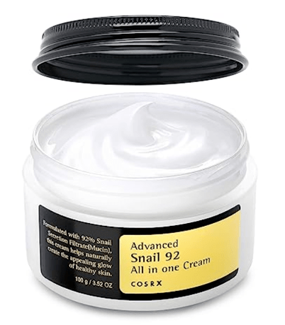 Korean face lotion with 92 percent snail mucin (a.k.a. snail secretion filtrate)