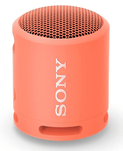 Sony portable speaker, travel size, waterproof and dustproof (IP67 rated), long lasting battery