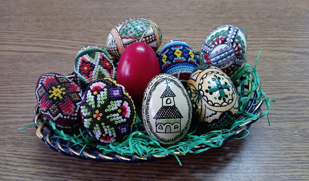 Ornamental Easter eggs from Romania, Eastern Europe